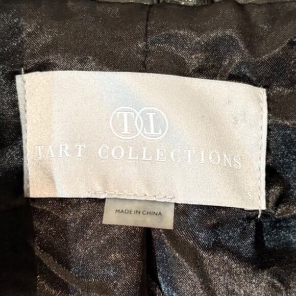 Tart Collection Kia Vegan Leather Blazer in Black Size Small - Picture 9 of 11